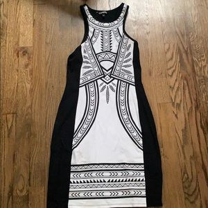 Express midi length bodycon dress